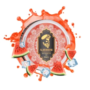 Alibarbar Watermelon 12mg tobacco-free nicotine pouches in Australia with watermelon flavour and 12mg strength