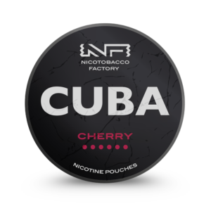 Cuba Black Cherry 28mg tobacco-free nicotine pouches in Australia with black cherry flavour and 28mg strength