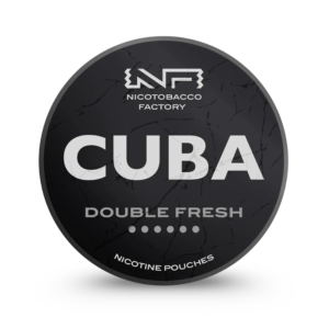 Cuba Black Double Fresh 28mg tobacco-free nicotine pouches in Australia with black double fresh flavour and 28mg strength