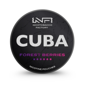Cuba Black Forest Berries 28mg tobacco-free nicotine pouches in Australia with black forest berries flavour and 28mg strength