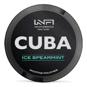 Cuba Black Ice Spearmint 28mg tobacco-free nicotine pouches in Australia with black ice spearmint flavour and 28mg strength