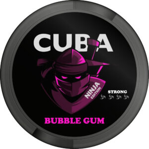 Cuba Ninja Bubblegum 15mg tobacco-free nicotine pouches in Australia with ninja bubblegum flavour and 15mg strength