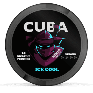 Cuba Ninja Ice Cool 15mg tobacco-free nicotine pouches in Australia with ninja ice cool flavour and 15mg strength