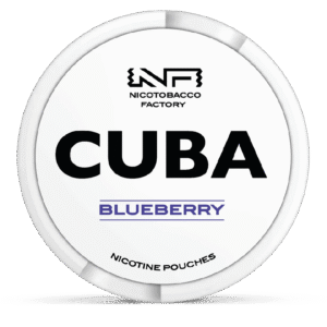 Cuba White Blueberry 12mg tobacco-free nicotine pouches in Australia with white blueberry flavour and 12mg strength