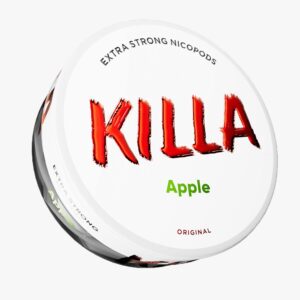 Killa Apple Extra Strong 12.8mg tobacco-free nicotine pouches in Australia with apple extra strong 12. flavour and 8mg strength