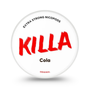 Killa Cola Extra Strong 12.8mg tobacco-free nicotine pouches in Australia with cola extra strong 12. flavour and 8mg strength