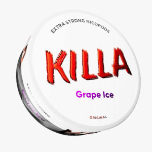 Killa Grape Ice Extra Strong 12.8mg tobacco-free nicotine pouches in Australia with grape ice extra strong 12. flavour and 8mg strength